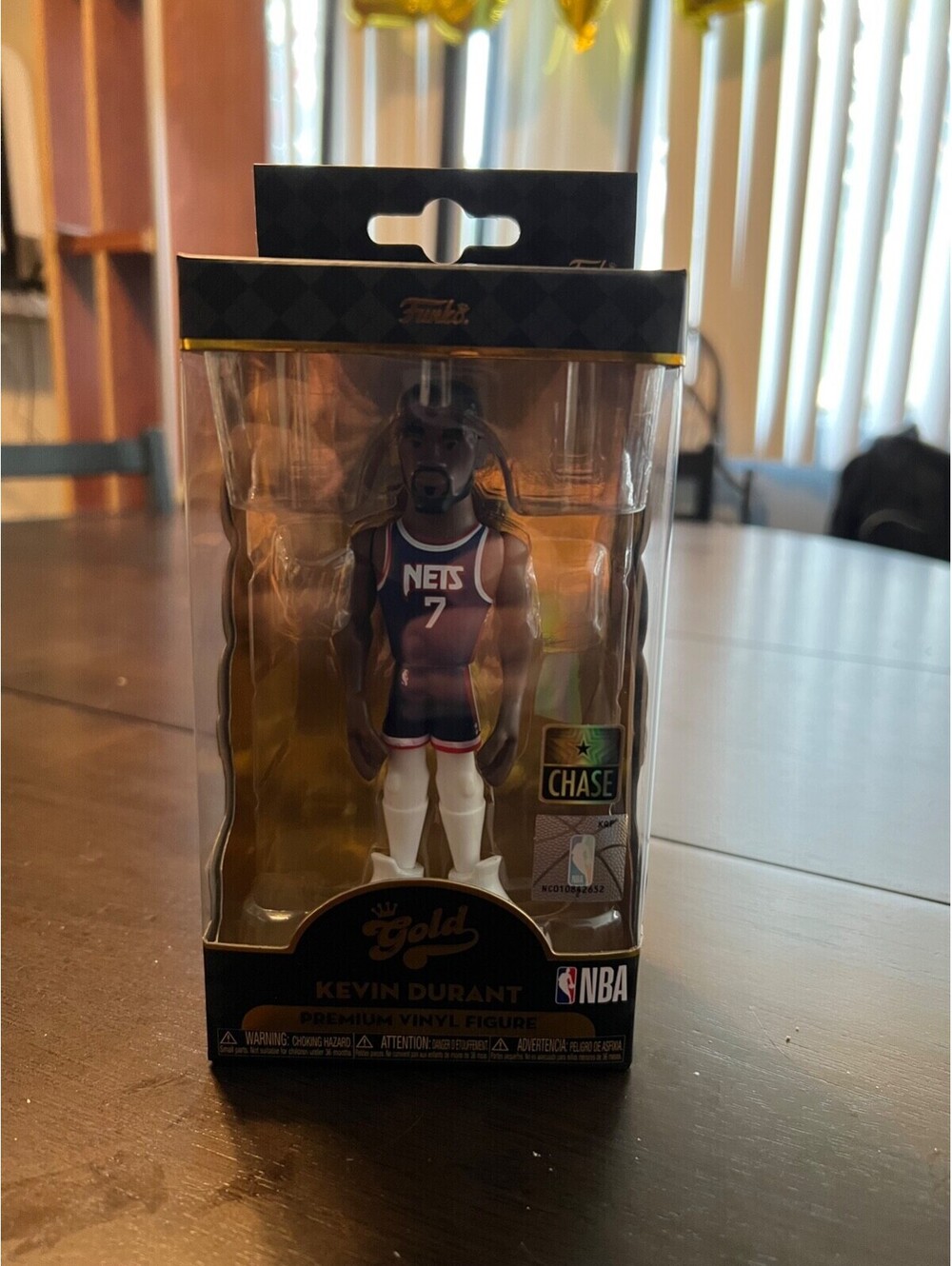 Chase Kevin Durant Funko Gold Brooklyn Nets #7 Nba Basketball Nyc Grey Jersey